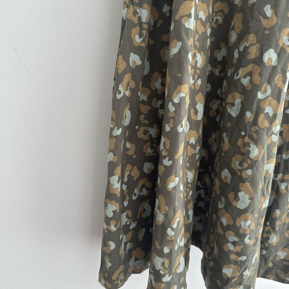 PACT Dress Womens XL Fit And Flare Midi Sundress Pockets Leopard Organic Cotton - Picture 5 of 10
